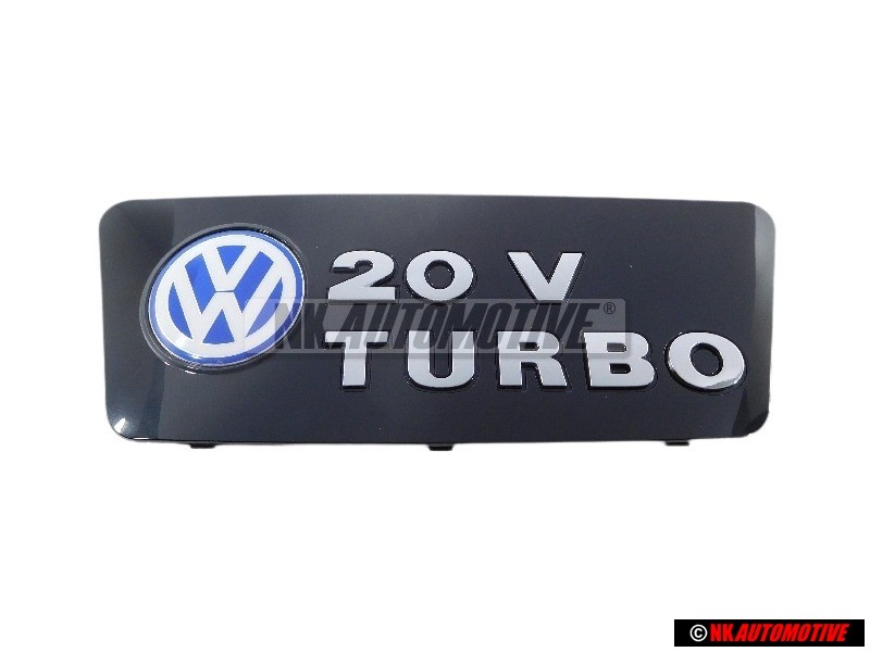 VW Original 20V TURBO Cubierta Del Motor Rotulo Insignia Emblema - 7M3103932