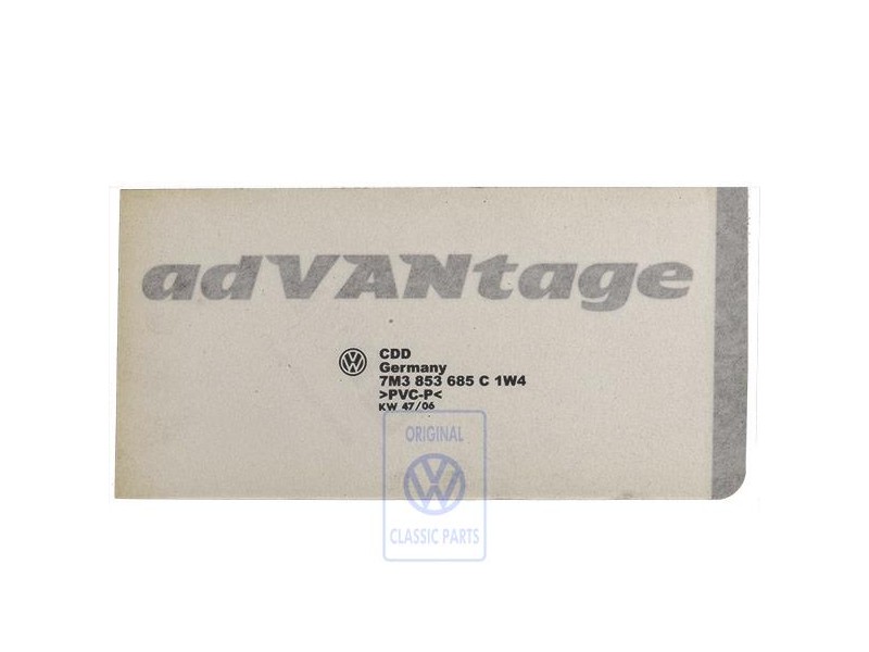 VW Original Rotulo Autoadhesivo Plata - 7M3853685C 1W4