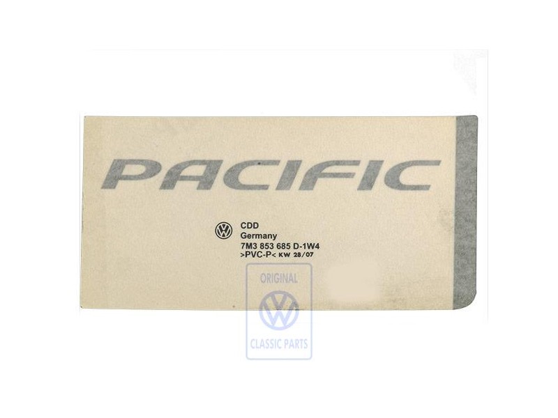 VW Original Rotulo Autoadhesivo Plata - 7M3853685D 1W4