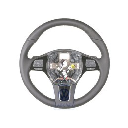 VW Original Volante Multifuncion (Cuero) Negro/Marron Ambar - 7P6419091C ADJ