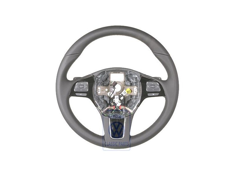 VW Original Volante Multifuncion (Cuero) Negro/Marron Ambar - 7P6419091C ADJ