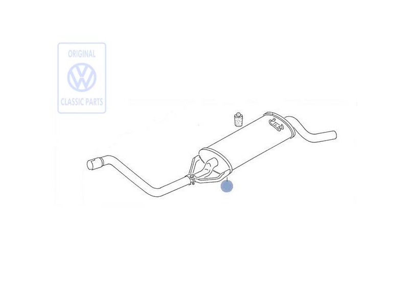 VW Original Silenciador Final 'Eco' - 867253609AH