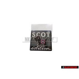 VW Original SCOT EDITION Trasero Rotulo Insignia Emblema Negro - 867853687N Z58