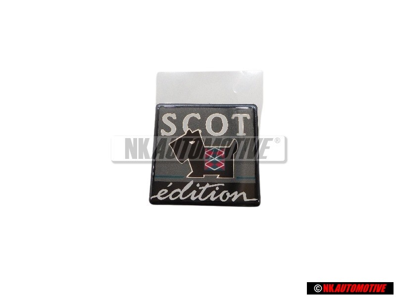 VW Original SCOT EDITION Trasero Rotulo Insignia Emblema Negro - 867853687N Z58