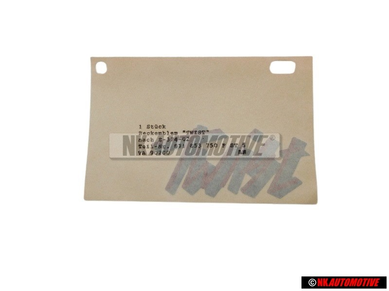 VW Original Rotulo Autoadhesivo Rojo Cereza/Plata Titanio-Oscu - 871853750F ST5
