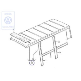 VW Original Revestimiento Del Techo Gris/Beige - 255867499A 2AW