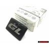 VW Original GL Lado Rotulo Insignia Emblema Plata Cepillada - 191853688Q GX2