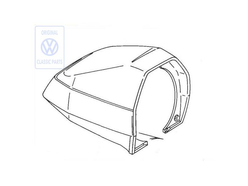 VW Original Cubierta P. Tacografo Negro Satinado - 251957083 01C