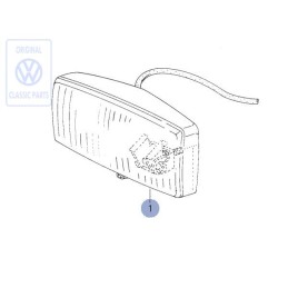 VW Original Faro Antiniebla Halogeno, Luz Amarilla - 255941701A