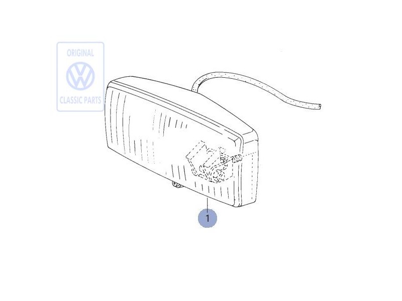 VW Original Faro Antiniebla Halogeno, Luz Amarilla - 255941701A