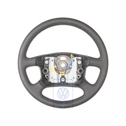 VW Original Volante Direccion Cuero Negro/Azul - 7D0419091AAPEQ