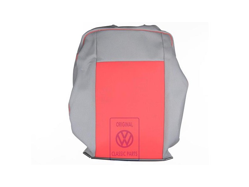 VW Original Tapizado Respaldo Tejido Gris Franela/Rojo - 7D0881805BFPAN