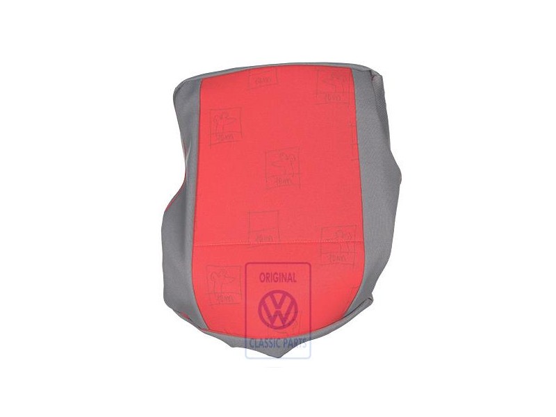 VW Original Tapizado Asiento Tejido Gris Franela/Rojo - 7D0883405AAPAN