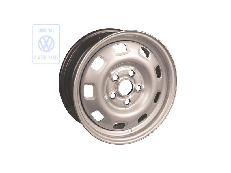VW Original Llanta De Acero Color Cromo - 701601027B 091