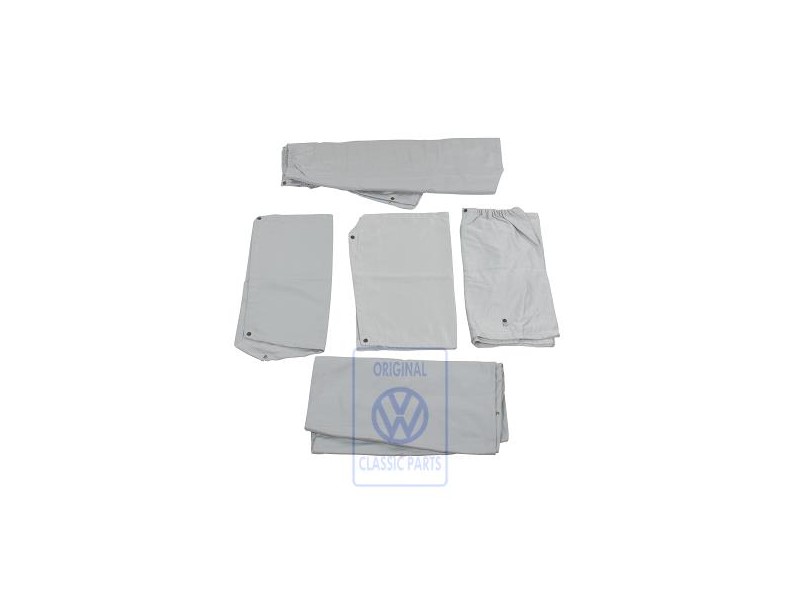 VW Original 1 Juego Cortinas Gris Franela - 703898751A 2MP