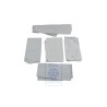 VW Original 1 Juego Cortinas Gris Franela - 703898751A 2MP