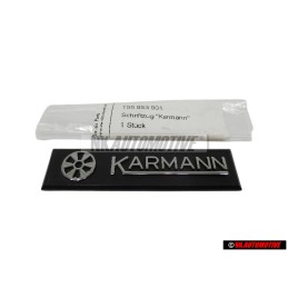 VW Original KARMANN Lado Rotulo Insignia Emblema Cromo - 155853901