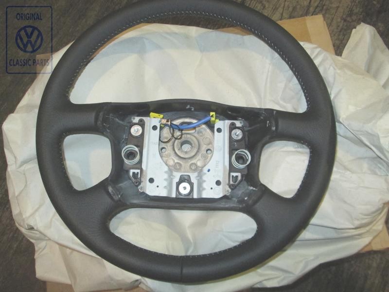 VW Original Volante Direccion Cuero Negro/Gris Franela - 7D0419091Q KMY