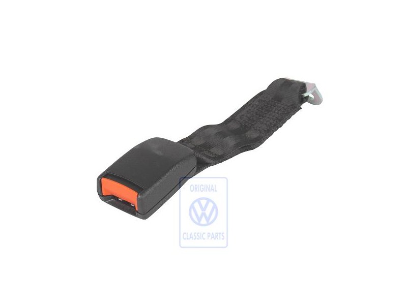 VW Original Cierre De Cinturon Con Cinturon Negro Satinado - 701857878A 01C