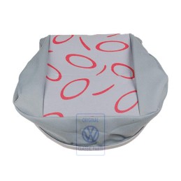 VW Original Tapizado Asiento Tejido Gris Franela/Rojo - 7D0883405N HUE