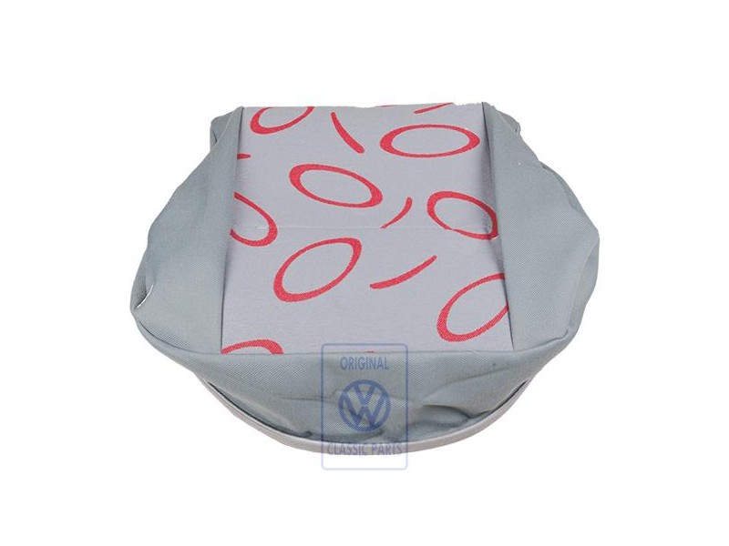VW Original Tapizado Asiento Tejido Gris Franela/Rojo - 7D0883405N HUE