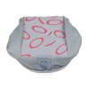 VW Original Tapizado Asiento Tejido Gris Franela/Rojo - 7D0883405N HUE