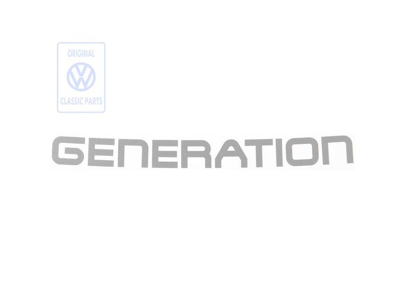 VW Original Rotulo Autoadhesivo Plata Diamante - 7D0854431E 9ZD