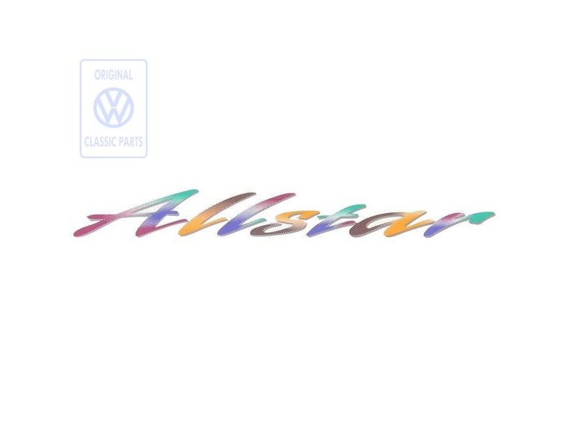 VW Original Rotulo Autoadhesivo Verde/Anaranjado - 7D0854431 DGZ