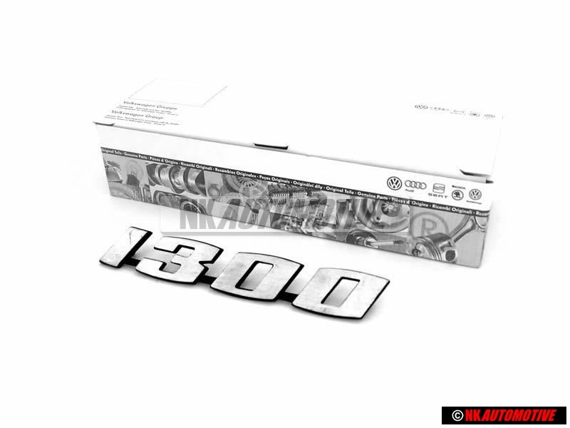 VW Original 1300 Trasero Rotulo Insignia Emblema Plata Cepillada - 113853687
