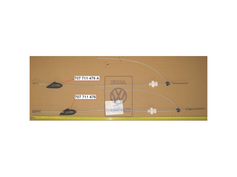 VW Original Cable Tiro Con Rodillo Desliz. 