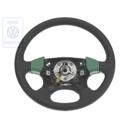 VW Original Volante Direccion Cuero Negro Satinado/Salsa Green - 1H0419091ADEBR