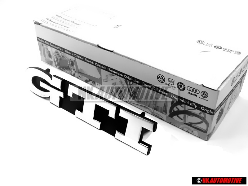 VW Original GTI Frente Rotulo Insignia Emblema Cromo - 1H6853679E Z10