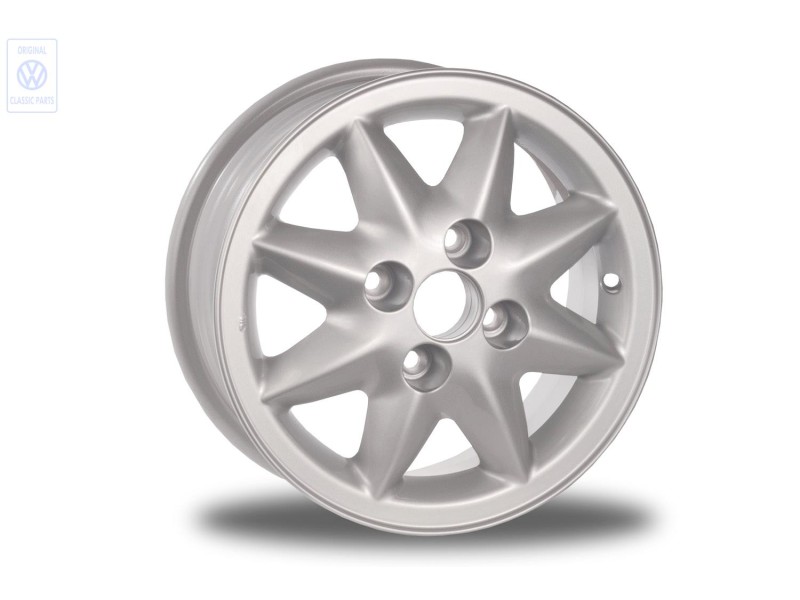 VW Original Llanta De Aluminio Color Cromo - 6N0601025C 091