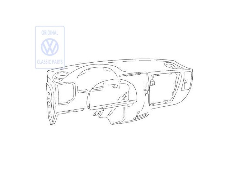 VW Original Tablero Instrumentos Mistral Gris - 6N1857003E EN9