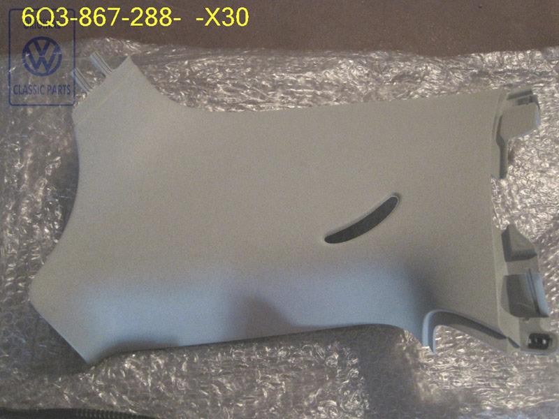 VW Original Guarnecido Pilares C Gris Perla - 6Q3867288 X30