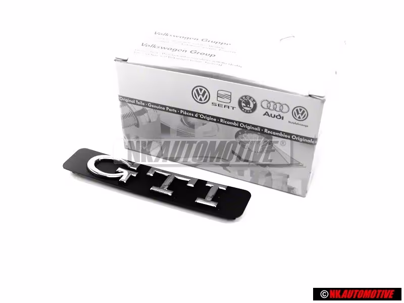 VW Original GTI Lado Rotulo Insignia Emblema Cromo - 1H6853714C Z10
