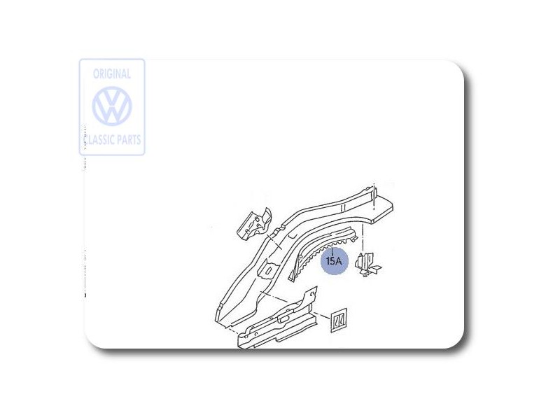 VW Original Refuerzo Para Larguero - 535803519