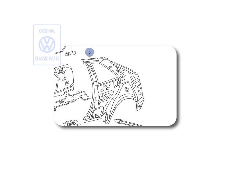VW Original Parte Lat. Int. 