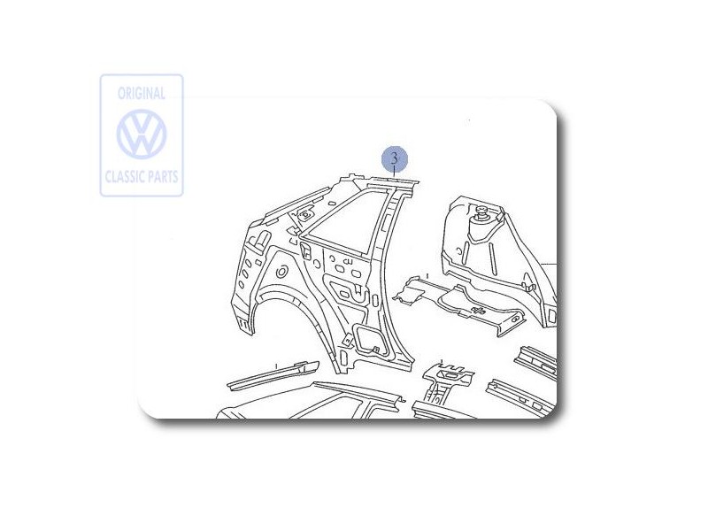 VW Original Parte Lat. Int. 