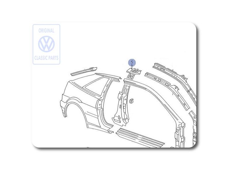 VW Original Refuerzo Para Columna B - 535809612A