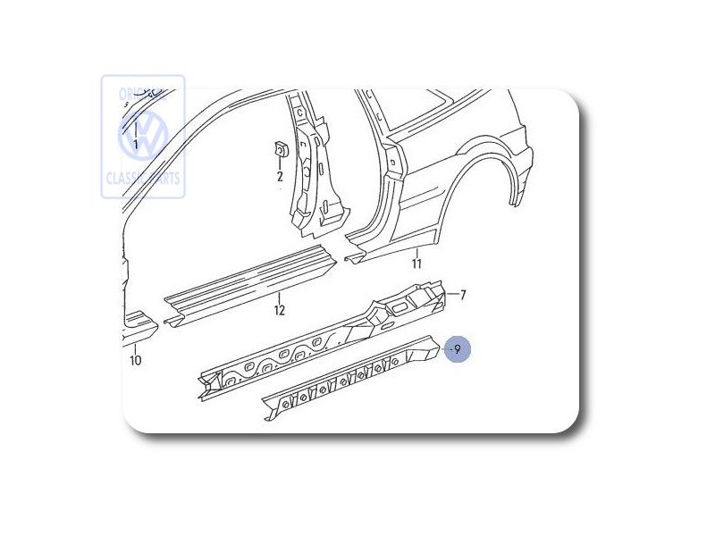 VW Original Refuerzo Adicional - 535809705