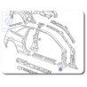 VW Original Pieza De Tramo - Columna A - 535809840A