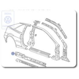 VW Original Refuerzo Larguero Inferior - 535810622