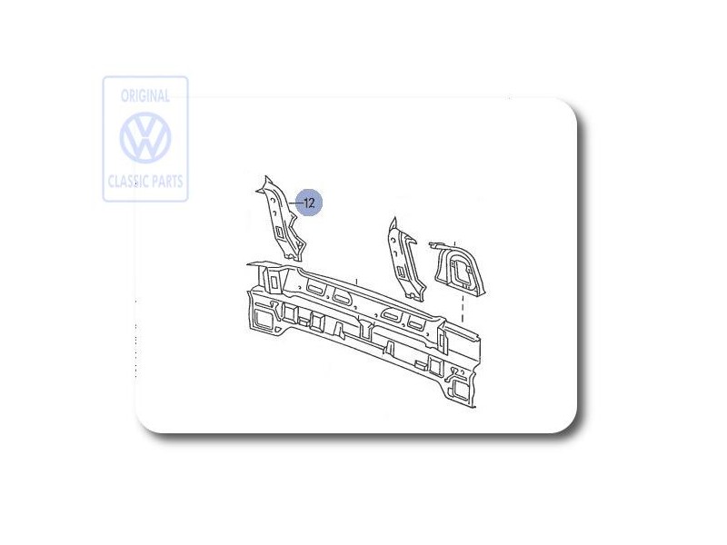 VW Original Refuerzo Para Tramo Luces Traseras - 535813342
