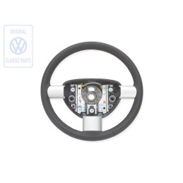 VW Original Volante Direccion Cuero Negro/Naranja - 1C0419091BBNHL