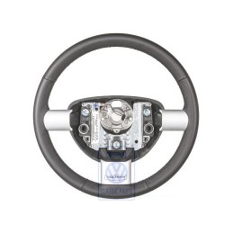 VW Original Volante Direccion Cuero Negro Satinado - 1C0419091DNOBC