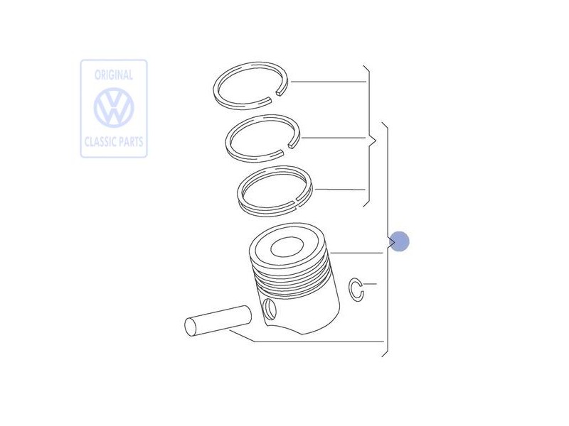 VW Original Piston Completo - 027107065