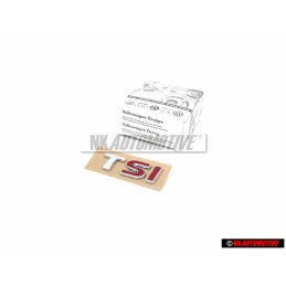 VW Original TSI Trasero Rotulo Insignia Emblema Cromo Rojo - 3AA853675A GQF