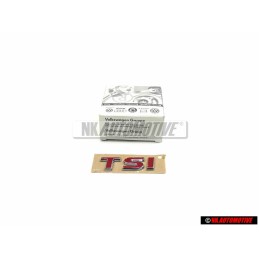 VW Original TSI Trasero Rotulo Insignia Emblema Rojo - 3AA853675C GQF