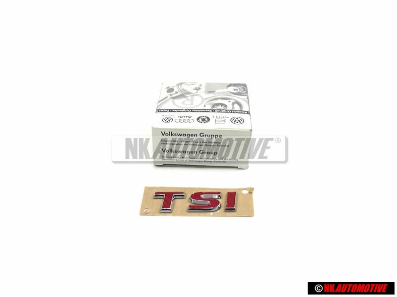 VW Original TSI Trasero Rotulo Insignia Emblema Rojo - 3AA853675C GQF